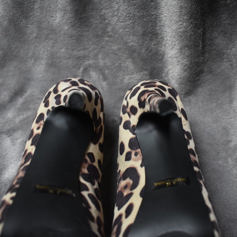 Penny Loves Kenny Cheetah Sparkle Studded Heels - Picture 10 of 15